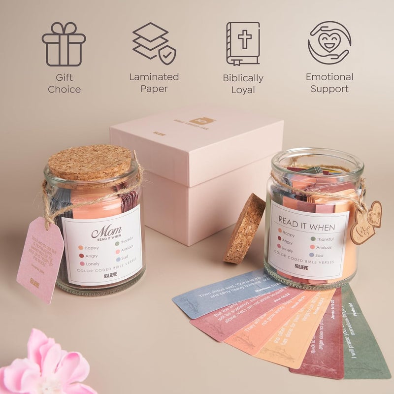 Believe - Bible Verse Jar, Read Me When Bible Verses Jar For Daily Encouragement, Christian Christmas Gifts For Women, Inspirational Stockings Stuffers, Religious Graduation Gifts For Her (Women) - Image 4